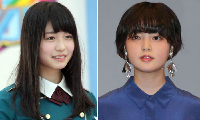 約1年ぶりに芸能活動を再開させた長濱（左）。欅坂46と同じ事務所に個人として復帰したがそこには平手（右）の導きが…／（Ｃ）日刊ゲンダイ