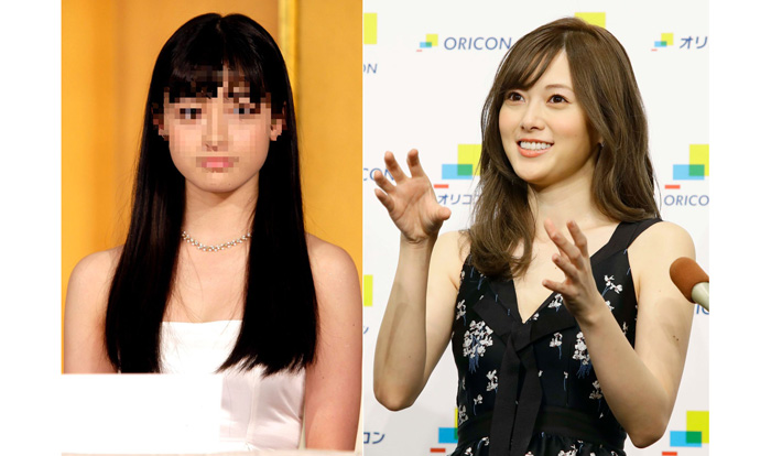“生で会った歴代女性アイドル顔面美形度ベスト10”、白石さん（右）を抑えての1位（左）は…／（C）日刊ゲンダイ