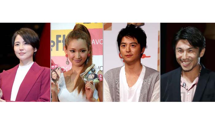 前作からの出演となった“先輩”の面々。写真左から長澤、紗栄子、小池、中尾／（C）日刊ゲンダイ