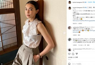 決まってる…長谷川京子インスタグラムより（画像のコメント一部加工）