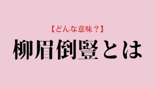 美人に使われる女ことば「柳眉倒豎」って読めますか？