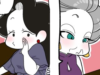 左からコミ、ママ（漫画:おくげちゃん）