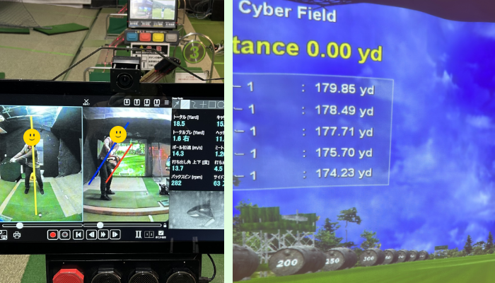 シュミレーションゴルフはゲーム感覚で楽しい（写真:canちゃん）
