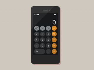 スマホの電卓で、即計算（写真:iStock）