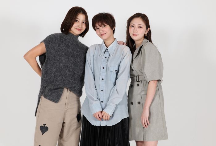 左からみゆうさん、しおりさん、ミクさん (C)日刊ゲンダイ