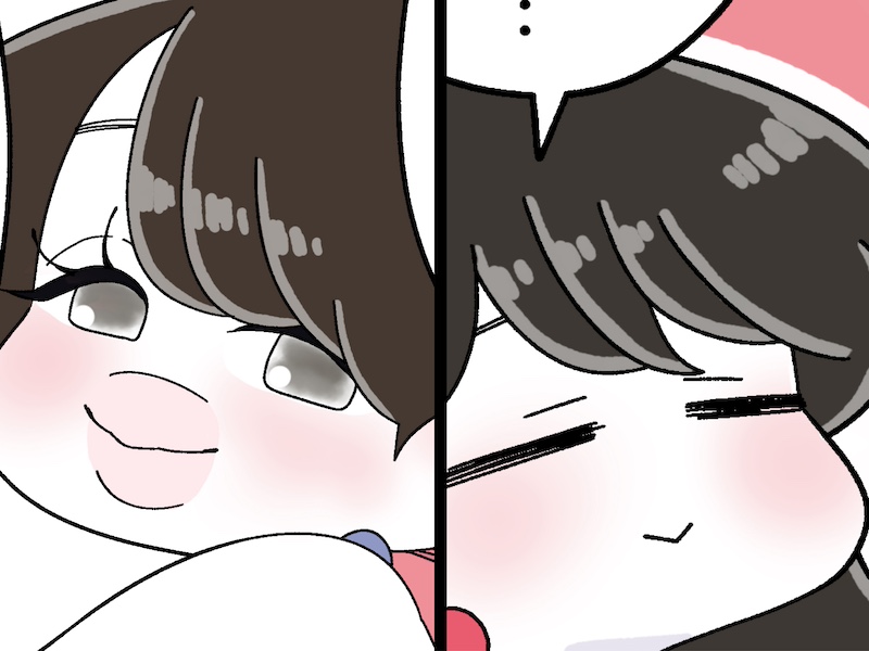 左からマキさん、モジョ子（漫画:おくげちゃん）