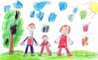 孫の絵に涙（写真:iStock）